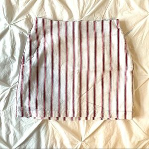 F21 striped mini skirt
